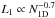 Mathematical equation: \hbox{$L_1\propto N_{\rm 1D}^{-0.7}$}