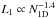 Mathematical equation: \hbox{$L_1\propto N_{\rm 1D}^{-1.4}$}