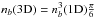Mathematical equation: \hbox{$n_b(3{\rm D})= n^3_b(1{\rm D})\frac{\pi}{6}$}
