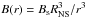 Mathematical equation: \hbox{$B(r)=B_{\rm s}R_{\rm NS}^{3}/r^{3}$}