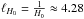 Mathematical equation: \hbox{$\ell_{H_0} = \frac{1}{H_0} \approx 4.28$}