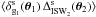 Mathematical equation: \hbox{$\langle \delta^{\rm s}_{{\rm g}_1}(\vec\theta_1) \, \Delta^{\rm s}_{\rm ISW_2}(\vec\theta_2) \rangle$}