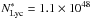 Mathematical equation: \hbox{$N^*_{\rm Lyc} = 1.1 \times 10^{48}$}