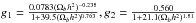 Mathematical equation: \hbox{$g_1=\frac{0.0783(\Omega_{b}h^2)^{-0.238}}{1+39.5(\Omega_{b}h^2)^{0.763}},g_2=\frac{0.560}{1+21.1(\Omega_{b}h^2)^{1.81}}$}
