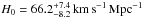 Mathematical equation: \hbox{$H_0=66.2^{+7.4}_{-8.2}\,\rm{km\,s}^{-1}\,\rm{Mpc}^{-1}$}