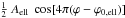 Mathematical equation: \hbox{$\frac{1}{2} \; A_\mathrm{ell} \; \cos [4\pi (\varphi-\varphi_\mathrm{0,ell})]$}