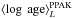 Mathematical equation: \hbox{$\langle \log \ {\rm age} \rangle_{L}^{\rm PPAK}$}