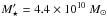 Mathematical equation: \hbox{$M_{\star}' = 4.4\times10^{10}~M_{\odot}$}