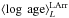 Mathematical equation: \hbox{$\langle \log \ {\rm age} \rangle_{L}^{\rm LArr}$}