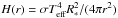Mathematical equation: \hbox{$H(r)={\sigma T_\text{eff}^4R^2_*/}{(4\pi}{r^2)}$}