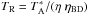 Mathematical equation: \hbox{$T_{\rm R}=T_{\rm A}^*/(\eta\ \eta_{\rm BD})$}