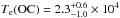 Mathematical equation: \hbox{$T_{\rm e}({\rm OC})=2.3_{-1.0}^{+0.6}\times 10^4$}
