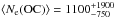 Mathematical equation: \hbox{$\langle N_{\rm e} ({\rm OC}) \rangle=1100_{-750}^{+1900}$}
