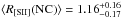 Mathematical equation: \hbox{$\langle R_{\rm [SII]}({\rm NC}) \rangle=1.16_{-0.17}^{+0.16}$}