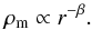 Mathematical equation: \begin{equation} \rho_{\rm m} \propto r^{-\beta} . \end{equation}