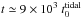 Mathematical equation: \hbox{$t \simeq 9 \times 10^3~t_0^{\rm tidal}$}