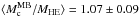 Mathematical equation: \hbox{$\langle M_{\rm c}^{\rm MB}/M_{\rm HE}\rangle=1.07\pm0.09$}