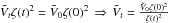 Mathematical equation: \hbox{$\tilde{V}_t\zeta(t)^2=\tilde{V}_0\zeta(0)^2\,\Rightarrow\,\tilde{V}_t=\frac{\tilde{V}_0\zeta(0)^2}{\zeta(t)^2}$}