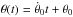 Mathematical equation: \hbox{$\theta(t)=\dot{\theta}_0t+\theta_0$}