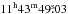 Mathematical equation: \hbox{$\rm 11^{h}43^{m}49\fs03$}