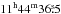 Mathematical equation: \hbox{$\rm 11^{h}44^{m}36\fs5$}