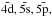 Mathematical equation: \hbox{$\rm \bar{4d}, \bar{5s}, \bar{5p,}$}