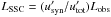 Mathematical equation: \hbox{$L_{\rm SSC} = (u_{\rm syn}'/u_{\rm tot}')L_{\rm obs}$}