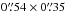 Mathematical equation: \hbox{$0\farcs54\times0\farcs35$}