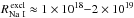 Mathematical equation: \hbox{$R^{\rm \,excl}_{\rm\nai}\approx1\times10^{18}{-}2\times10^{19}$}