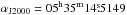 Mathematical equation: \hbox{$\alpha_{\mathrm{J}2000} = 05^\mathrm{h}35^\mathrm{m}14\fs 5149$}