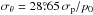 Mathematical equation: \hbox{$\sigma_{\theta} = 28\fdg65\, \sigma_{\rm p}/p_{0}$}
