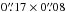Mathematical equation: \hbox{$0\farcs17\times 0\farcs08$}