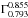 \hbox{$\Gamma^{0.855}_{0.793}$}