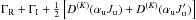 Mathematical equation: \hbox{$\Gamma _{\rm R}+\Gamma _{\rm I}+\tfrac{1}{2}\left[ D^{(K)}(\alpha _{\rm u}J_{\rm u})+D^{(K)}(\alpha _{\rm u}J_{\rm u}^{\prime })\right] $}