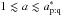 \hbox{$1\lesssim a \lesssim \asign{p}{q}$}