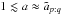 \hbox{$1\lesssim a\approx\tilde{a}_{\mathit{p:q}}$}