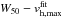 \hbox{$W_{50}-v_{{\rm h}, \mathrm{max}}^\mathrm{fit}$}