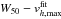 \hbox{$W_{50}-v_{h, \mathrm{max}}^\mathrm{fit}$}