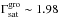 Mathematical equation: \hbox{$\Gamma_{\rm sat}^{\rm gro}\sim 1.98$}