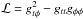 \hbox{$\mathcal{L} = g_{t \phi}^2 - g_{tt} g_{\phi\phi}$}