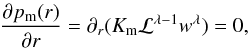 \appendix \setcounter{section}{2} \begin{eqnarray} \label{eq_max} \frac{\partial{p_{\mathrm{m}}(r)}}{\partial r} = \partial_{r} (K_{\mathrm{m}} \mathcal{L}^{\lambda -1} w^{\lambda} ) = 0, \end{eqnarray}