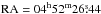 \hbox{$\rm RA = 04^\mathrm{h}52^\mathrm{m}26\fs44$}