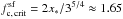 \hbox{$\fccrit^{\mrm{sf}} =2 x_*/ 3^{5/4} \approx 1.65$}