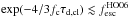 \hbox{$\exp(-4/3 \fc \tau_{\rm d, cl}) \lesssim f_{\rm esc}^{\rm HO06}$}