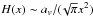 \hbox{$H(x)\sim a_v/(\!\sqrt{\pi} x^2)$}