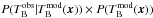 \hbox{$P(T_{\rm B}^{\rm obs}|T_{\rm B}^{\rm mod}(\vec{x})) \times P(T_{\rm B}^{\rm mod}(\vec{x}))$}