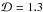 \hbox{$\mathcal{D}=1.3$}