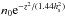 \hbox{$n_0 {\rm e}^{-z^2/(1.44 h_{\rm s}^2)}$}
