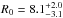 \hbox{$R_0 = 8.1^{+2.0}_{-3.1}$}