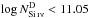 \hbox{$\log N_{\ion{Si}{IV}}^{\mathrm{D}}<11.05$}